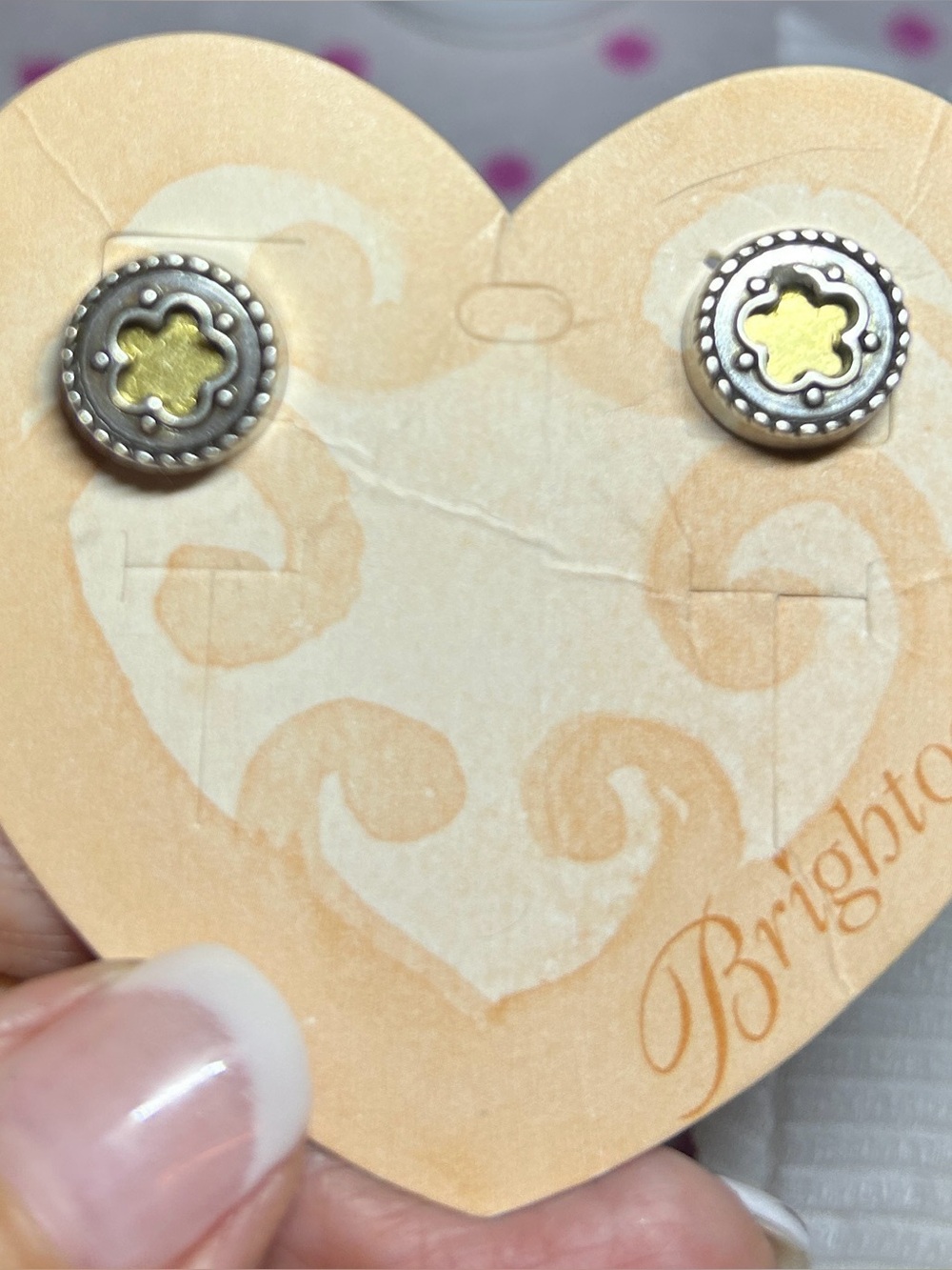 Brighton Two-Tone Star Medallion Stud Earrings